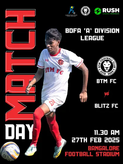 Match day announcement for our first game of the season against Blitz FC. The anticipation and preparation are key.