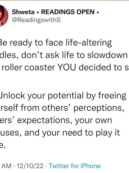 A screenshot of my tweet with more life lessons. Be ready to face hurdles, unlock your potential by freeing yourself from others' perceptions, and stop playing it safe.