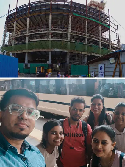 A photo of my team visiting the Narmada construction site in GIFT City. It's always important to be hands-on and review the progress of these mega projects to ensure the vision is realized.