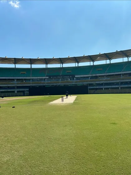 The view from the ground during a training session for the Syed Mushtaq Ali Trophy. There is no feeling like being in a stadium, preparing for battle.
