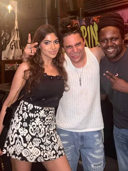 Posing with my homies on World Music Day. Music brings us all together.