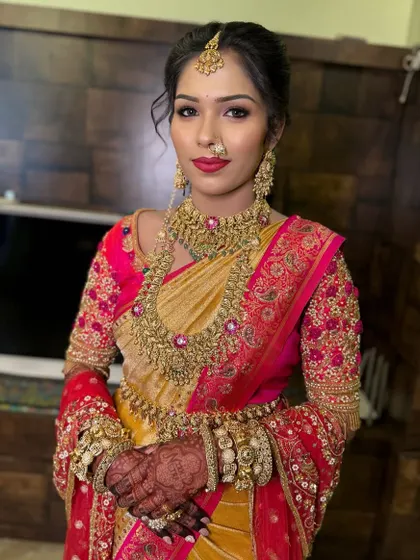 A portrait of the bride, looking elegant and poised.