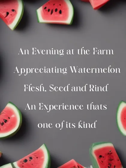 A description of the "AVAYAVA" experience: an evening at the farm appreciating watermelon in its entirety.