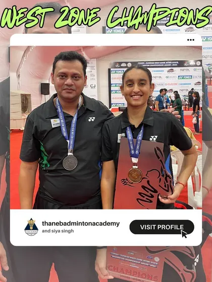 Siya Singh, representing Maharashtra, after winning the Gold Medal in the West Zone Championship Team Event.