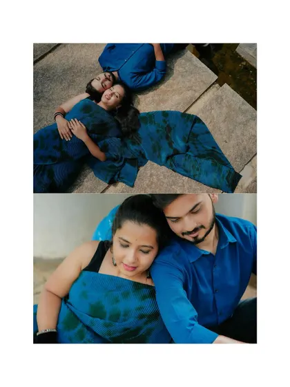 A collage combining an artistic overhead shot with a tender, intimate close-up. This shows the variety I aim for, capturing both the big picture and the small, emotional details.