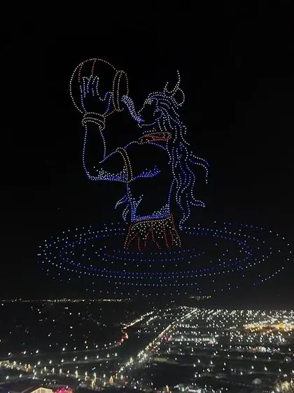 Another stunning depiction of Lord Shiva from our Maha Kumbh show, showcasing the divine spectacle we created for millions of devotees in Prayagraj.