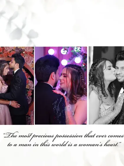 "The most precious possession." A beautiful triptych of a couple, blending color and black and white to create a timeless and emotional piece.