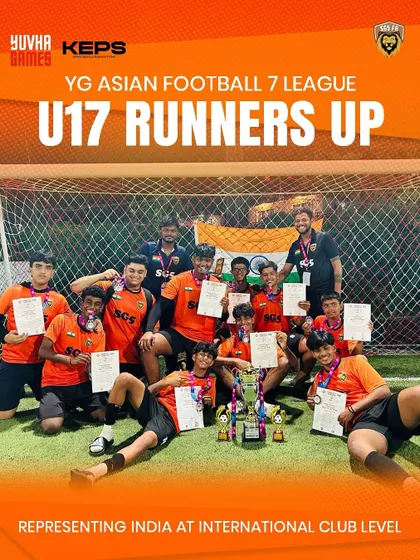 Our U17 team as Runners Up in the YG Asian Football 7 League. This achievement earned them the honor of representing India at an international club level, a massive milestone for our academy.