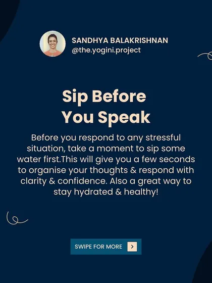 Four ways to stay calm at work: pause before hitting send, sip water before you speak, breathe deeply every hour, and turn off notifications.