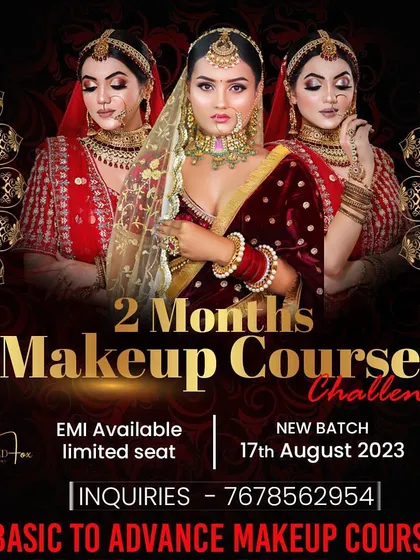 Take the challenge and join our 2-month makeup course. With limited seats and EMI options available, there's no better time to start your journey. Inquire now for our next batch.