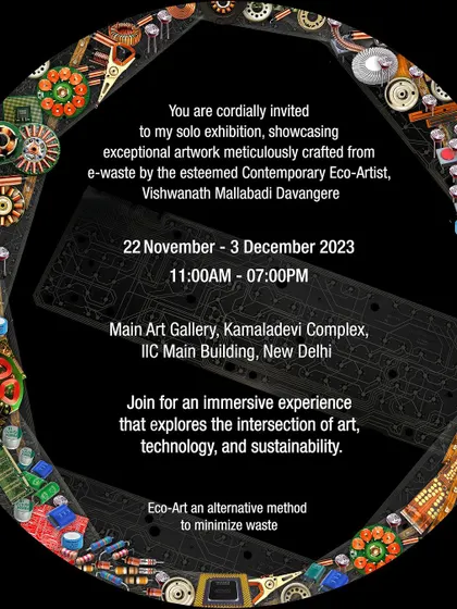 The invitation for my "ECOINNOVATIONS" exhibition.