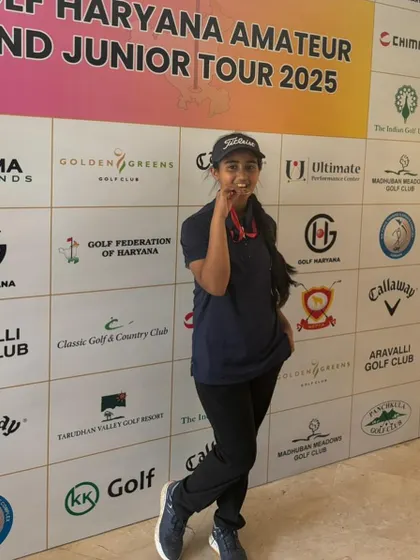 Unnati and Aaradhya have dominated their category, consistently finishing first and second. Here is Unnati after another win at the Golf Haryana Amateur and Junior Tour.