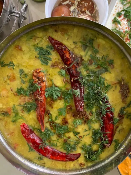 Another look at my aromatic Dal Tadka, a staple in many of my catering orders.