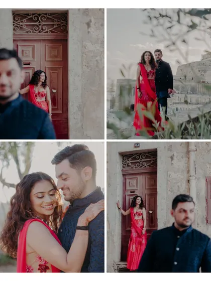 A collection of candid and playful moments from the couple's shoot in the charming, rustic doorways and streets of Malta.