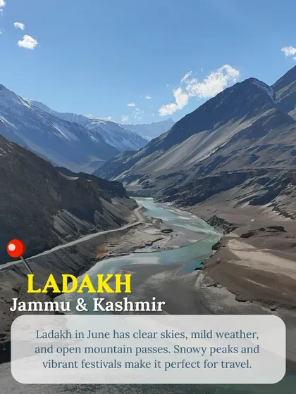 June in Ladakh means clear skies and open mountain passes. It's the perfect time for a road trip, and our packages ensure you see the best of the snowy peaks and vibrant festivals.