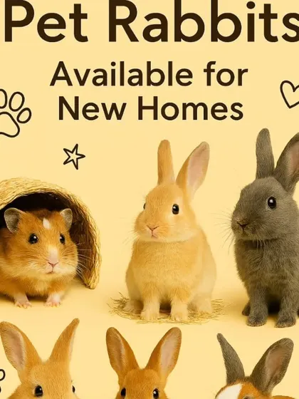 We have a variety of pet rabbits available and ready for their new homes. We offer convenient home delivery across Delhi, Noida, Gurugram, and Faridabad.
