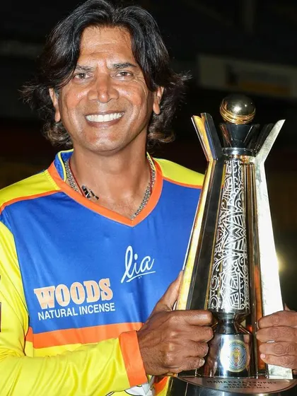 A close-up shot with the Maharaja T20 trophy. The culmination of a season of strategic planning and hard work.