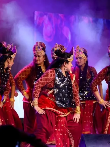 The ensemble cast of our 'Draupadi' production. We pride ourselves on creating cohesive and powerful group performances that bring mythical stories to life.