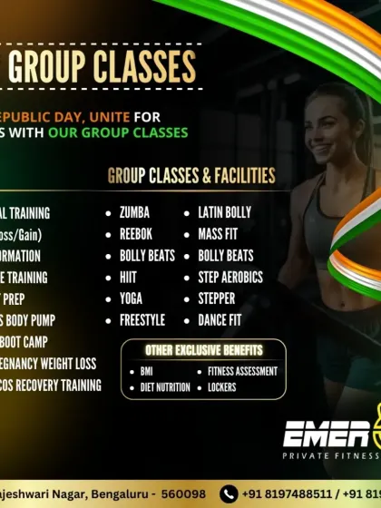 This Republic Day, unite for fitness with our group classes. Our sale gives you access to everything from Zumba and HIIT to personal training and diet support.