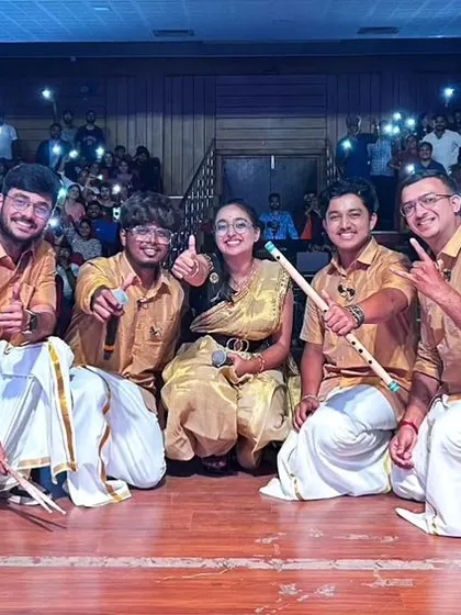 The grand finale of our 'Staccato Sambhrama' concert. Seeing the audience with their flashlights on, singing along, was a moment we will never forget. So much love from our Staccato Cafe family.