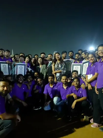 Another shot of our proud team after the record-breaking show. This achievement is a testament to the dedication and spirit of the entire BotLab family.
