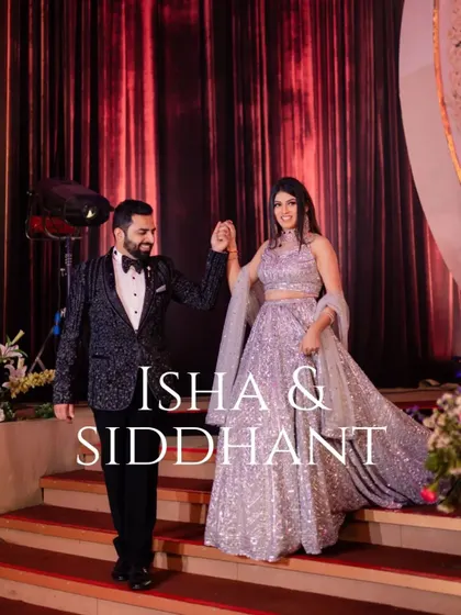 A poster-style image of the couple from their engagement, perfect for sharing on social media.