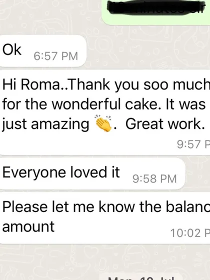 A wonderful review from a happy client for the jungle-themed cake. They called the cake "just amazing" and loved the great work.