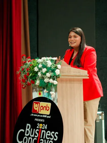 Engaging with future business leaders at the SRCC Business Conclave. I enjoy creating an interactive environment where students feel connected to the industry leaders on stage.