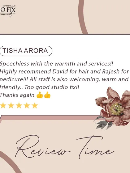 "Speechless with the warmth and services!!" A highly recommended review from a happy client, giving a shout-out to our talented staff.