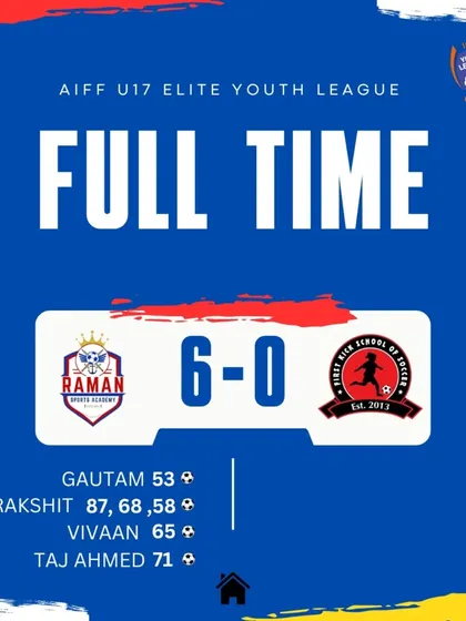 A comprehensive 6-0 win for our U17 team in the AIFF Elite Youth League.