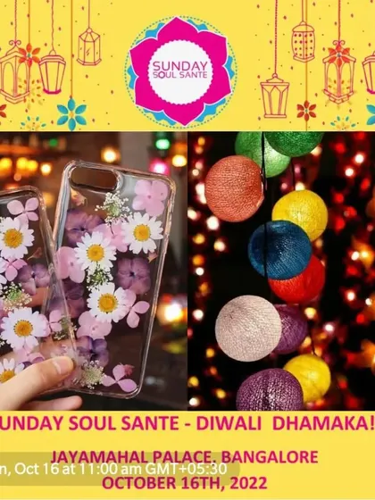 Come and find me at the Sunday Soul Sante Diwali Dhamaka! I'll have my latest collection of handmade string lights, custom resin phone cases, and lots of other festive goodies.