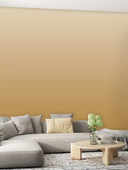 A subtle and warm ombre effect in a sandy beige tone. This design creates a calm and soothing atmosphere, perfect for a minimalist and modern living room.