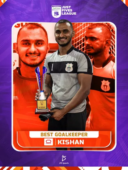 Kishan, the Best Goalkeeper of the inaugural tournament. His saves were crucial for his team, and he rightfully earned the top keeper award.