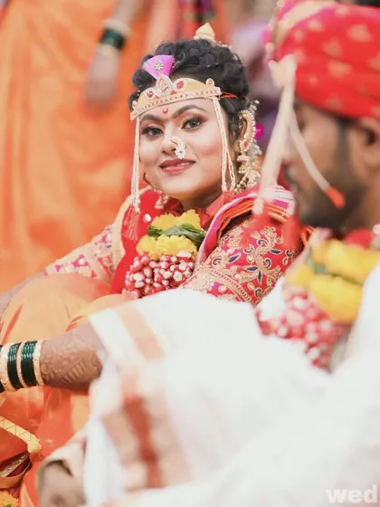The bride's loving glance at her groom during their wedding ceremony. The shallow depth of field brings all the focus to her expression.