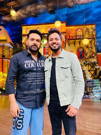 Backstage at The Kapil Sharma Show with the man himself, Kapil Sharma. I was thrilled to perform a special act on such a popular national platform.