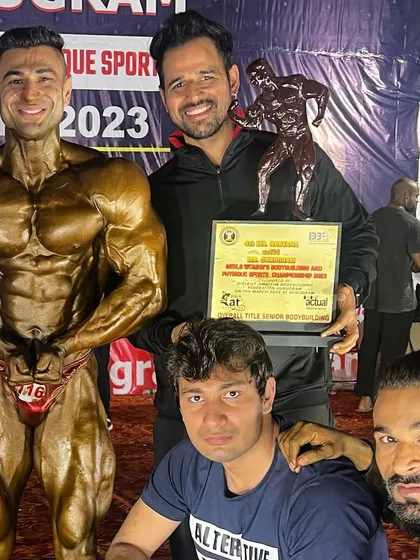 A throwback to winning the Mr. Haryana 2023 overall champion title. A proud moment for the team.