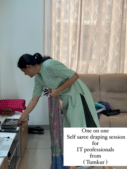 An online session with an IT professional from Tumkur. My classes are accessible to women in smaller cities as well, not just major metros.