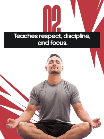 Karate teaches kids respect, discipline, and focus. In our dojo, they learn to listen, follow instructions, and concentrate, which are valuable skills for school and beyond.