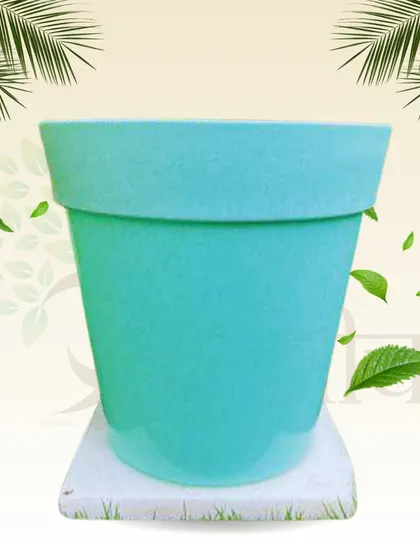 For a bolder blue, we have the Libro Marine Plastic Planter. This 8-inch pot is fade-resistant, so the color will stay vibrant even in the sun.
