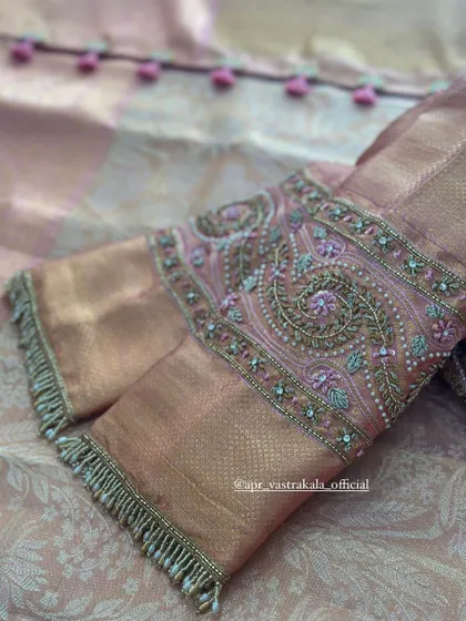 The fine detail of the threadwork and beadwork is visible here.