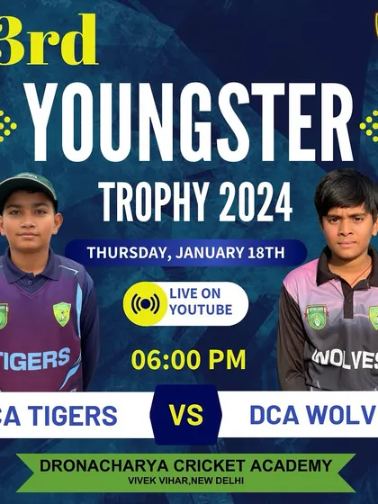 Another exciting match-up in the Youngster Trophy between DCA Tigers and DCA Wolves.