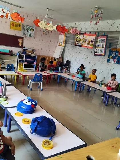 Snack time at the summer camp is a moment for students to relax, socialize, and recharge for the next activity.