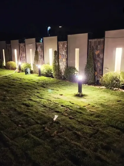 A lawn renovation can completely change the look and feel of your property, even at night. Here, we installed premium natural turf and integrated subtle landscape lighting to create a sophisticated and inviting outdoor space perfect for evening relaxation.