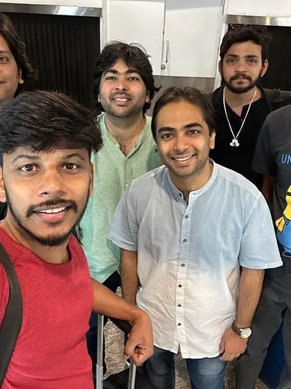 The whole crew, ready to perform in Bangalore. Traveling and playing with these talented musicians is one of the best parts of my job.