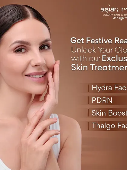 Get ready to unlock your glow for the festive season. We offer a curated selection of exclusive skin treatments, including HydraFacial, PDRN, Skin Boosters, and Thalgo Facials, all designed to make you shine at every celebration.
