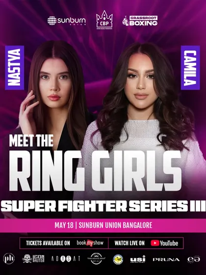 Meet our official ring girls, bringing elegance and grace from the international stage to India's biggest fight night.
