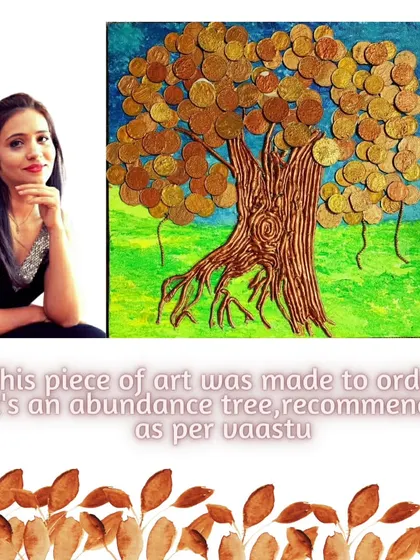 Each Vaastu painting is a collaboration between my client's desires and my intuitive understanding of energy. This Abundance Tree was recommended to activate a specific energy zone.