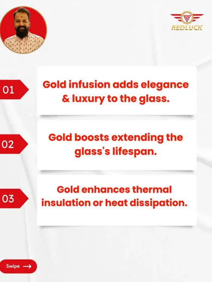 The Jiten Gold Glass is infused with gold for three reasons: it adds a sense of luxury, it extends the glass's lifespan, and it enhances its thermal properties. It's a blend of ancient wisdom and modern innovation.