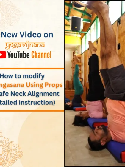 For inversions like Sarvangasana (Shoulder Stand), safety is paramount. This guide shows how to use props like blankets to modify the pose, ensuring proper neck alignment and preventing discomfort.