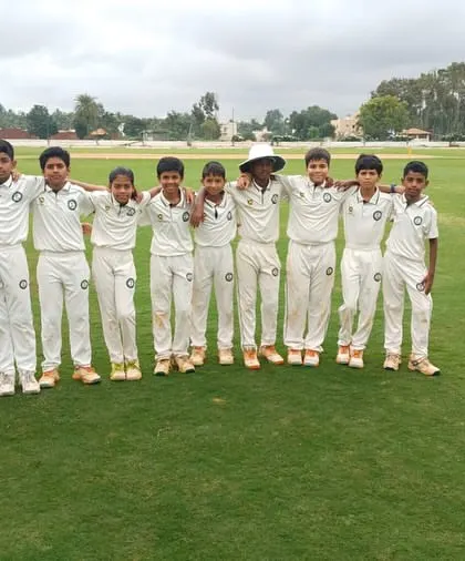 The U-12 team lines up for a photo, proud to represent the academy.